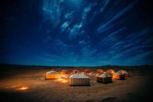Desert camping in Mhamid Morocco.